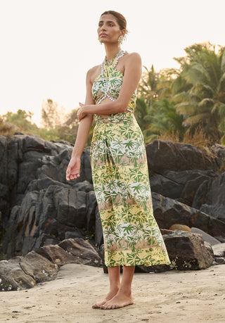 Neyan green top and skirt