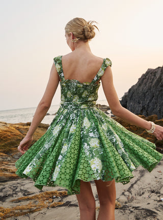 Agathe green short dress