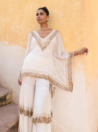 Sicily white kaftan and sharara