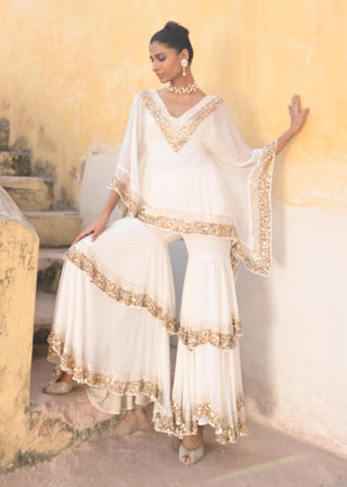 Sicily white kaftan and sharara