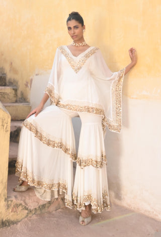 Sicily white kaftan and sharara