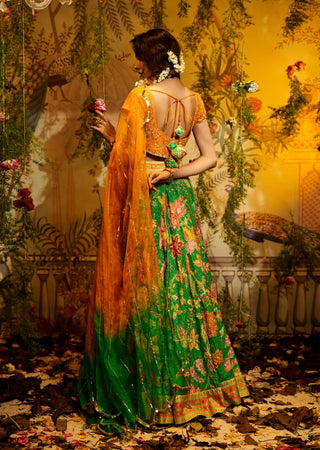 Aboli green lehenga set