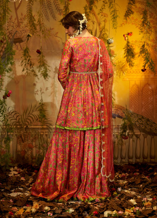 Pink saavni gharara set