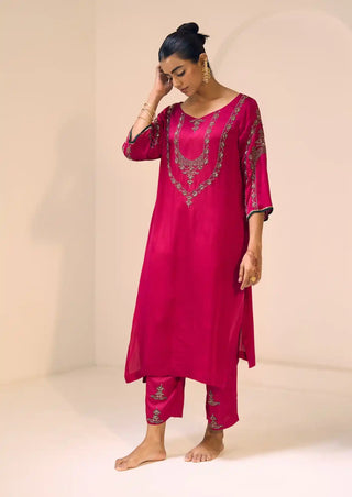 Pink anya kurta set