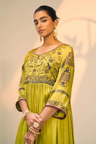 Green lavanya kurta set