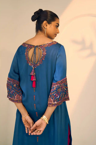 Blue taara kurta set