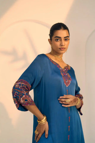 Blue taara kurta set