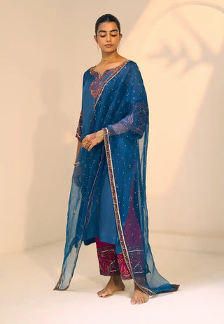 Blue taara kurta set