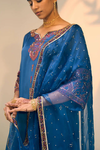 Blue taara kurta set