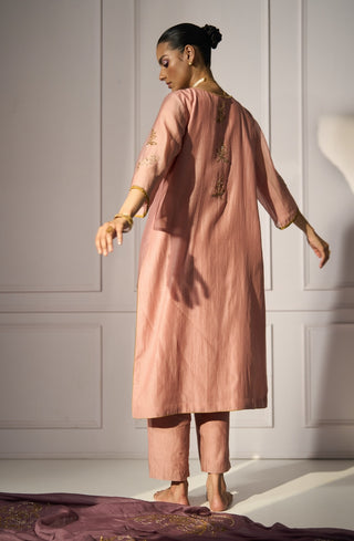 Pink balori kurta set