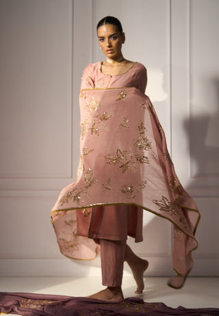 Pink balori kurta set