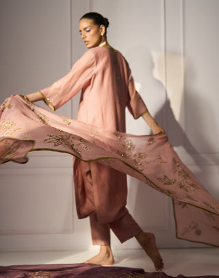 Pink balori kurta set