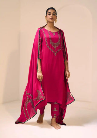 Pink anya kurta set