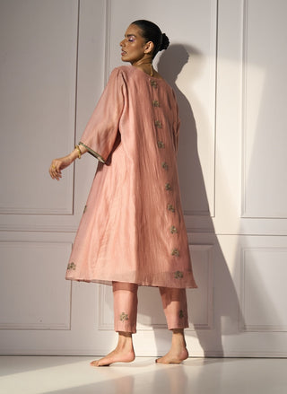 Pink kashni kaftan set