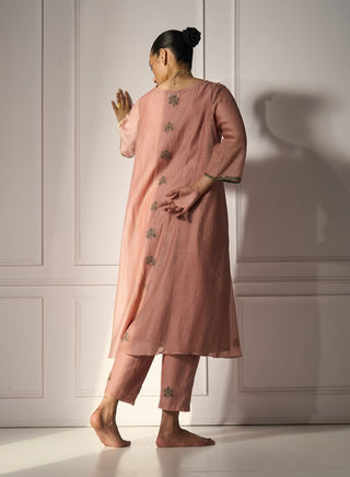 Pink kashni kaftan set