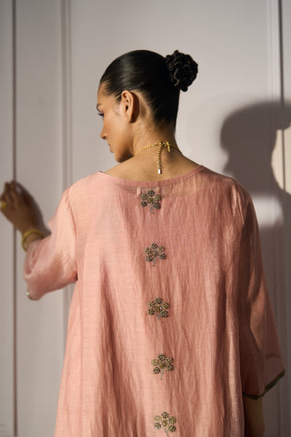 Pink kashni kaftan set