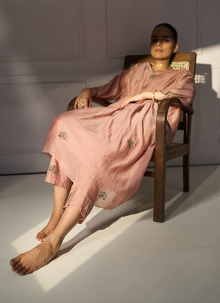 Pink kashni kaftan set