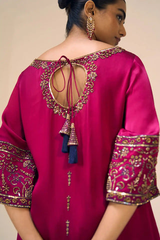 Pink taara kurta set