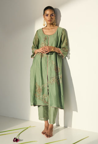 Green balori kurta set