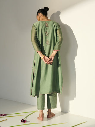 Green balori kurta set