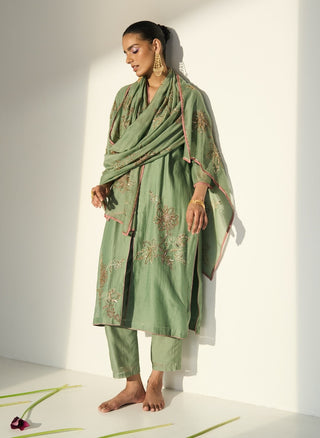 Green balori kurta set