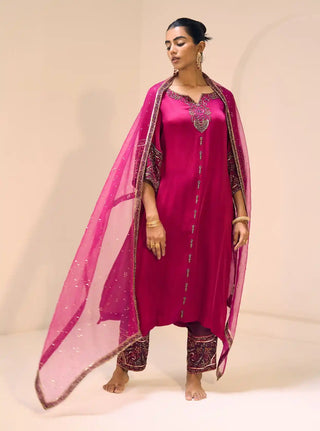 Pink taara kurta set