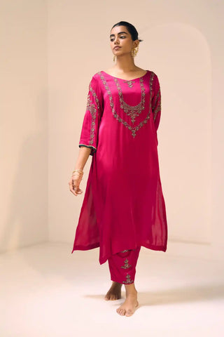 Pink anya kurta set