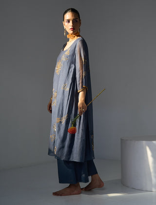 Blue mansa kurta set