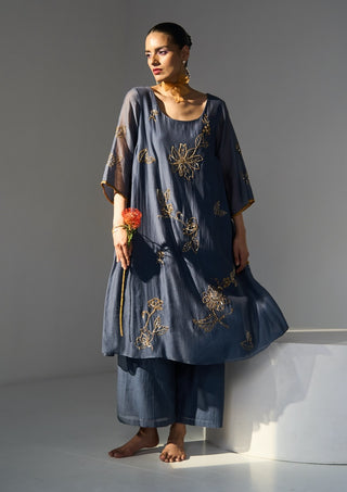 Blue mansa kurta set