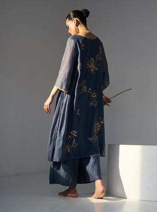 Blue mansa kurta set