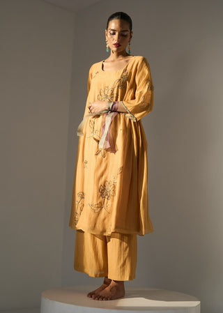 Yellow mansa kurta set