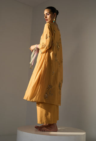 Yellow mansa kurta set