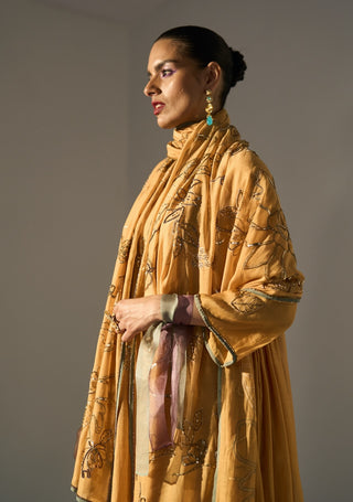 Yellow mansa kurta set