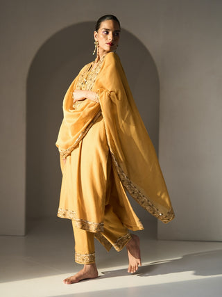 Yellow pavit kurta set