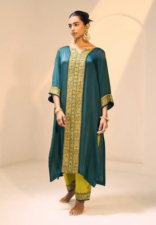 Green seerat kurta set