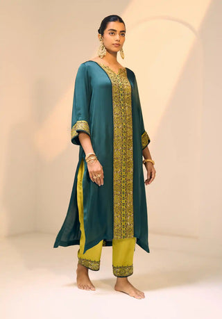 Green seerat kurta set