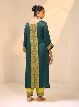 Green seerat kurta set