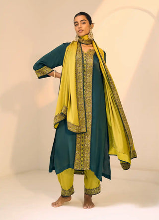 Green seerat kurta set