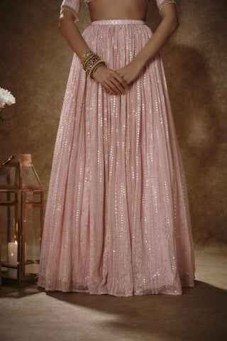 Blush pink lehenga set