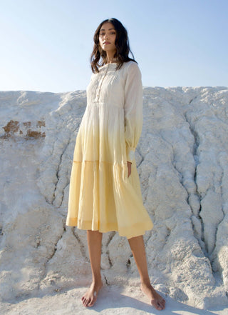 Corn silk yellow dress