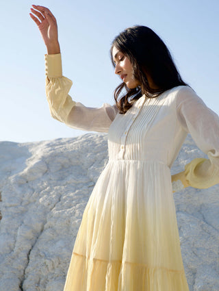 Corn silk yellow dress