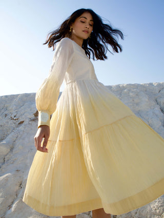 Corn silk yellow dress