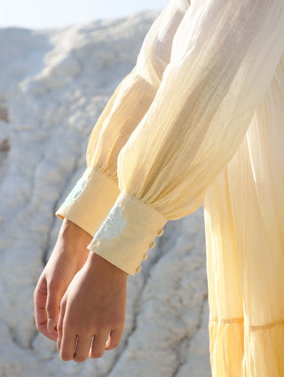 Corn silk yellow dress