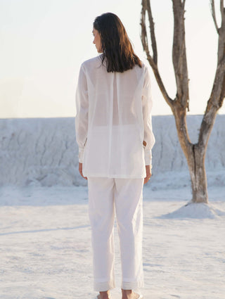 Lily pearl white shirt and pant