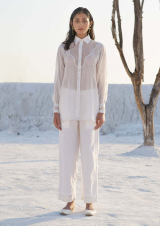 Lily pearl white shirt and pant