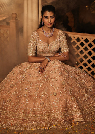 New alyssa peach lehenga set