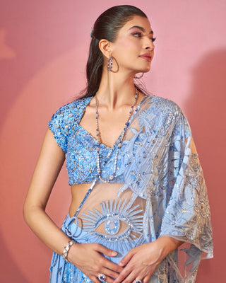 Chambray blue superstar kaftan set