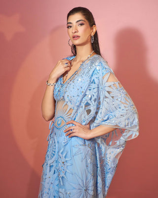 Chambray blue superstar kaftan set