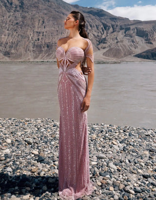 Fresh pink cut-out gown