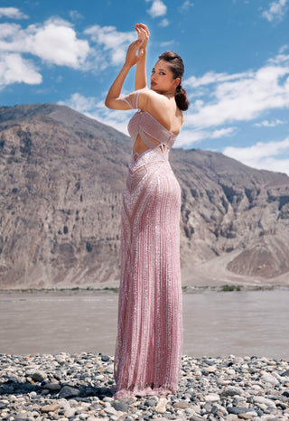 Fresh pink cut-out gown